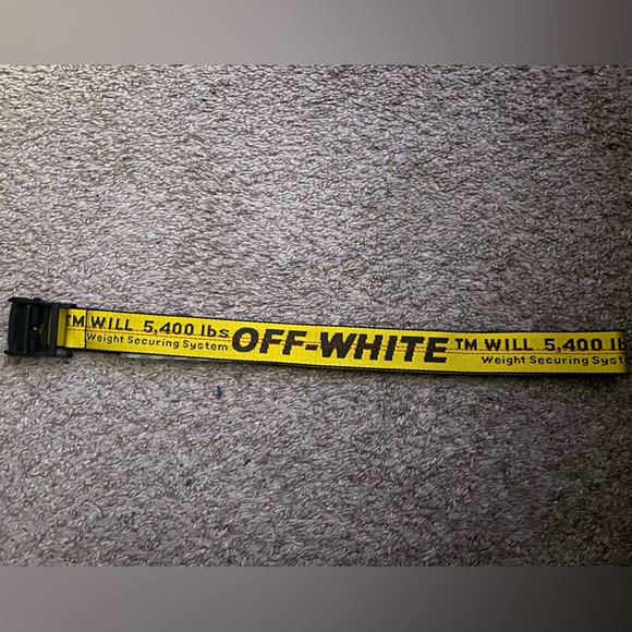 OFF WHITE INDUSTRIAL BELT - YELLOW/BLACK - Picture 1 of 5